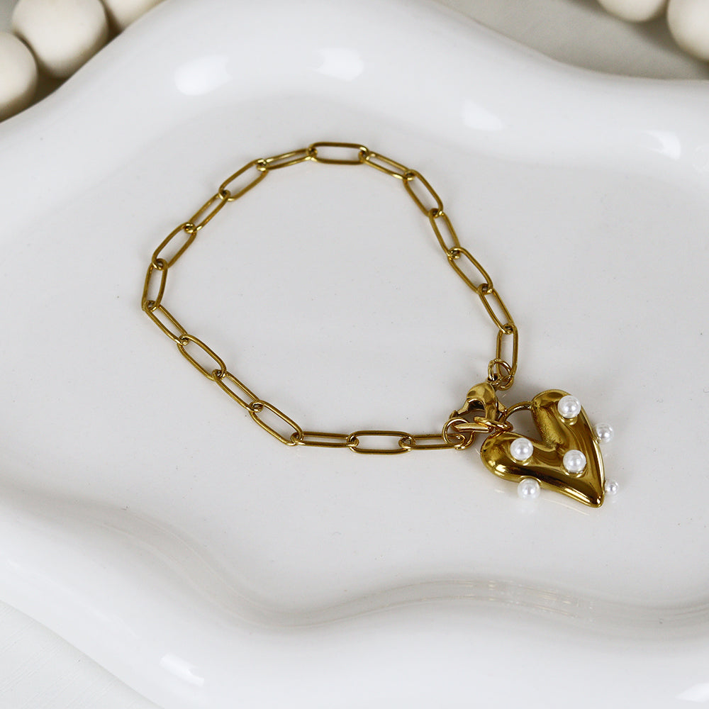 Stainless Steel Gold Plated Bracelet #B77