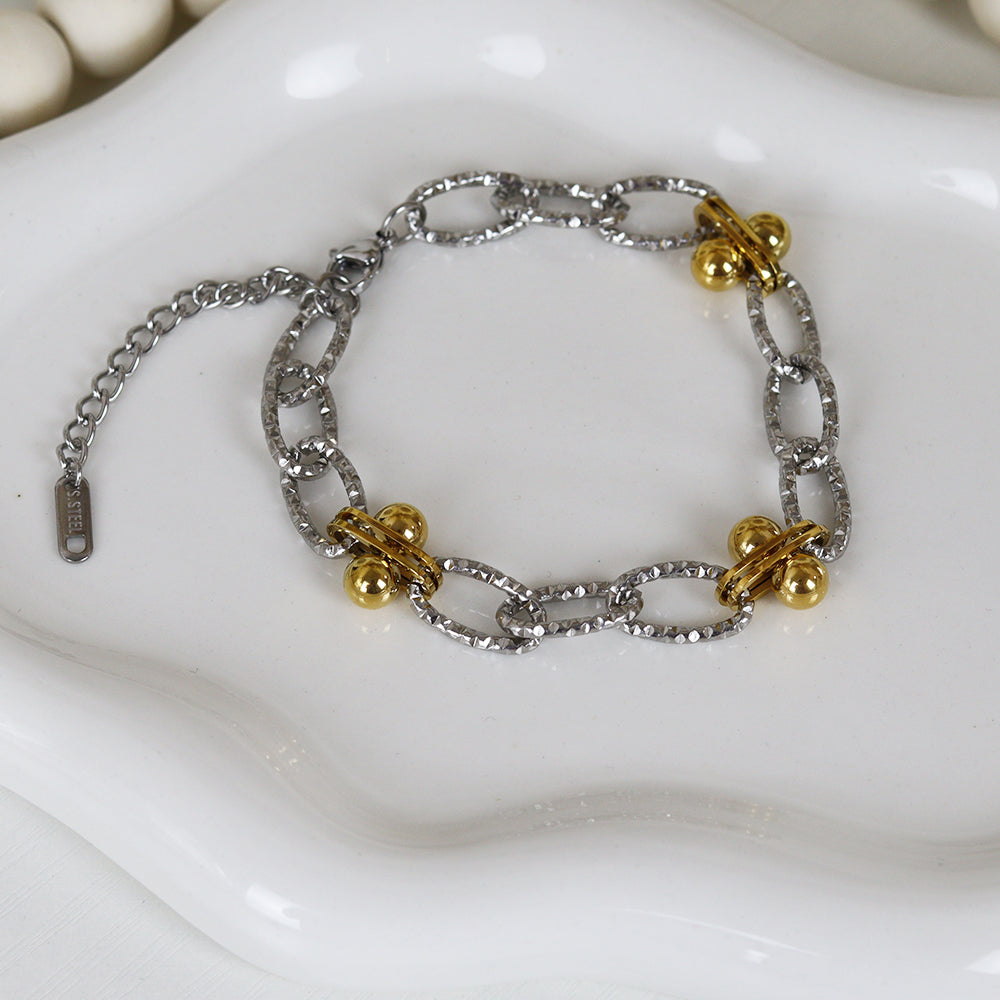 Stainless Steel Silver Plated Bracelet #B83