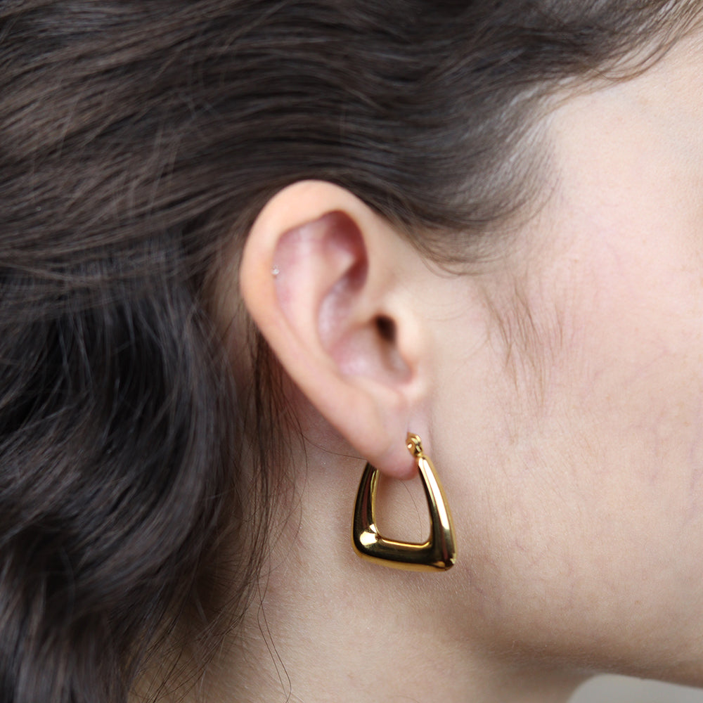Stainless Steel Gold Plated Earrings #E11