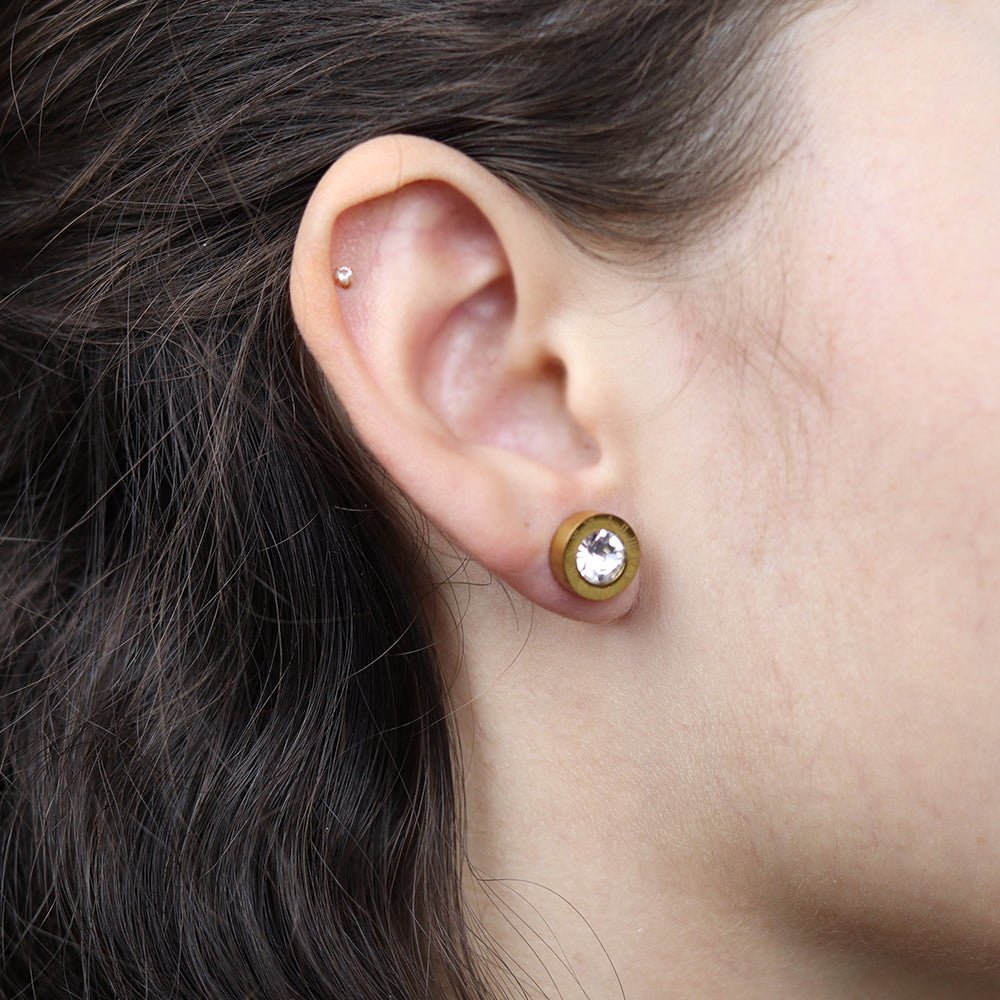 Stainless Steel Gold Plated Earrings #E15