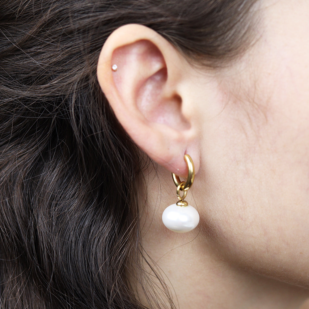 Stainless Steel Gold Plated Earrings #E16
