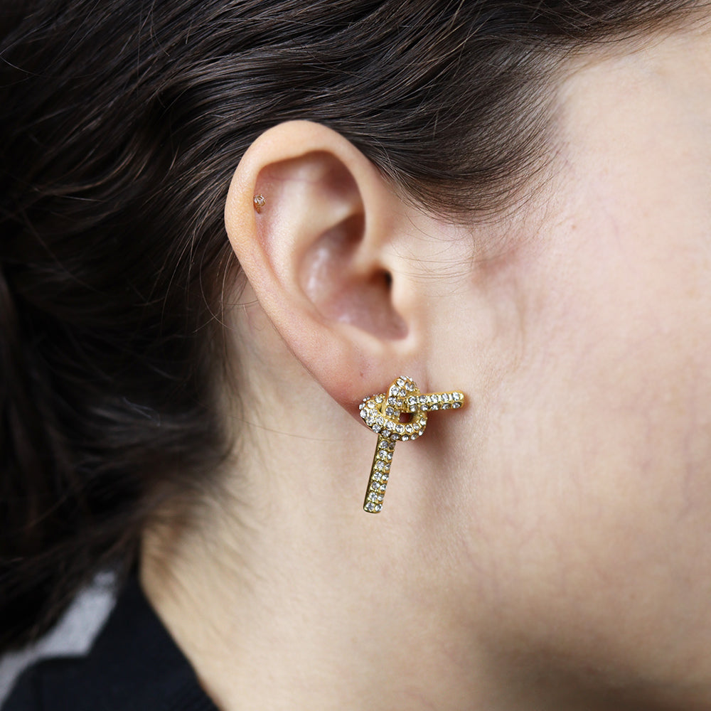 Stainless Steel Gold Plated Earrings #E27