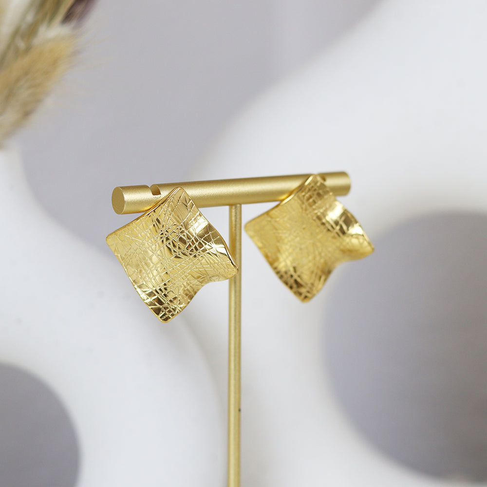Stainless Steel Gold Plated Earrings #E30