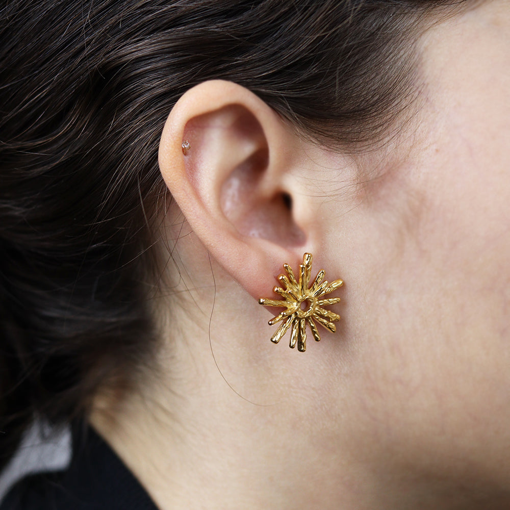 Stainless Steel Gold Plated Earrings #E31