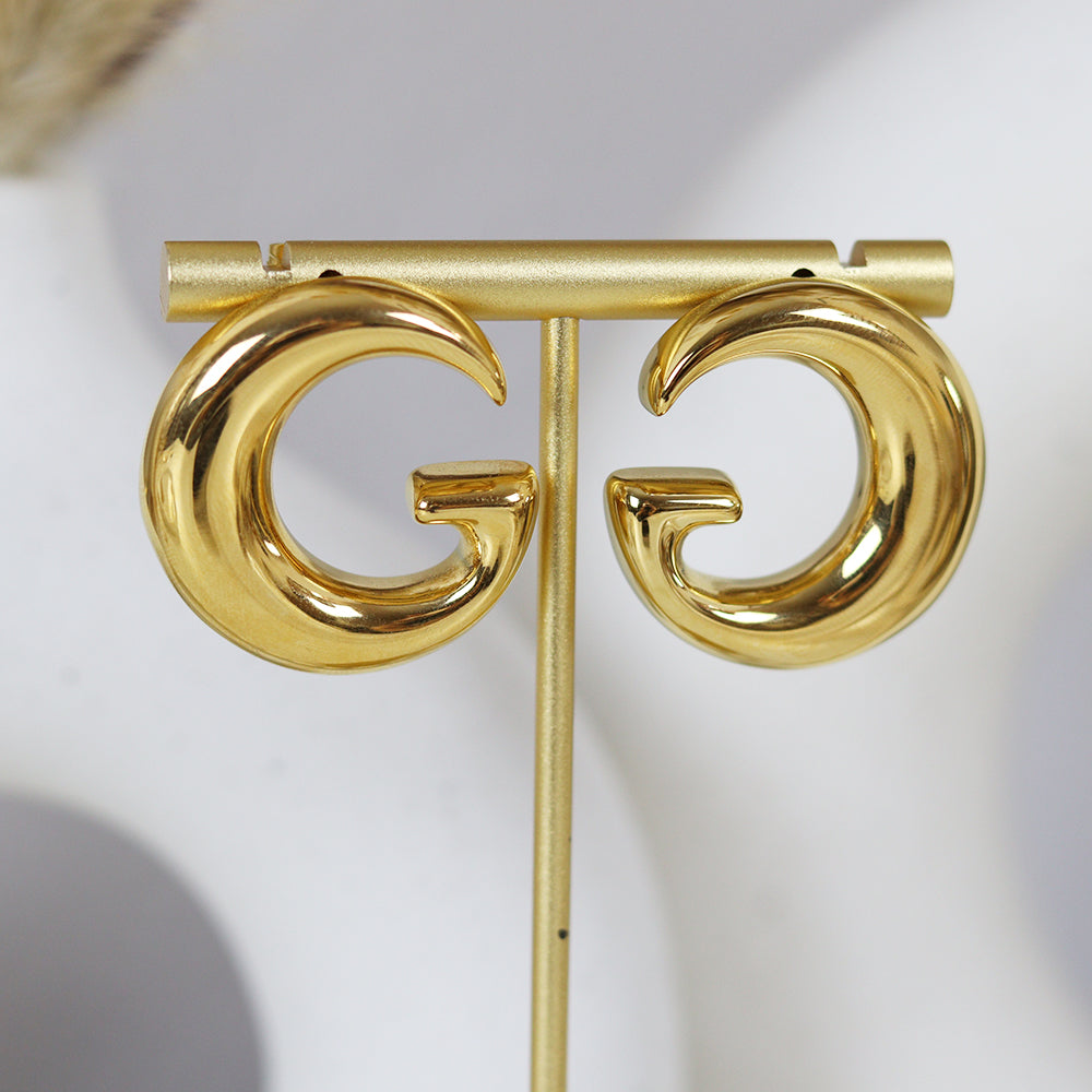 Stainless Steel Gold Plated Earrings #E32