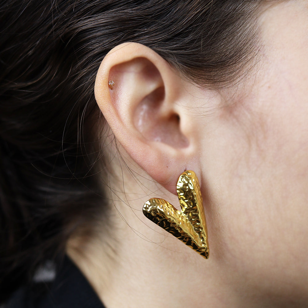 Stainless Steel Gold Plated Earrings #E33
