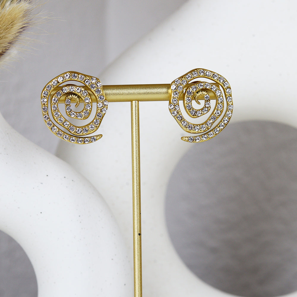 Stainless Steel Gold Plated Earrings #E38