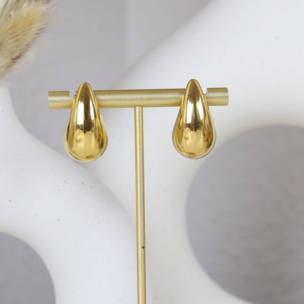 Stainless Steel Gold Plated Earrings #E40