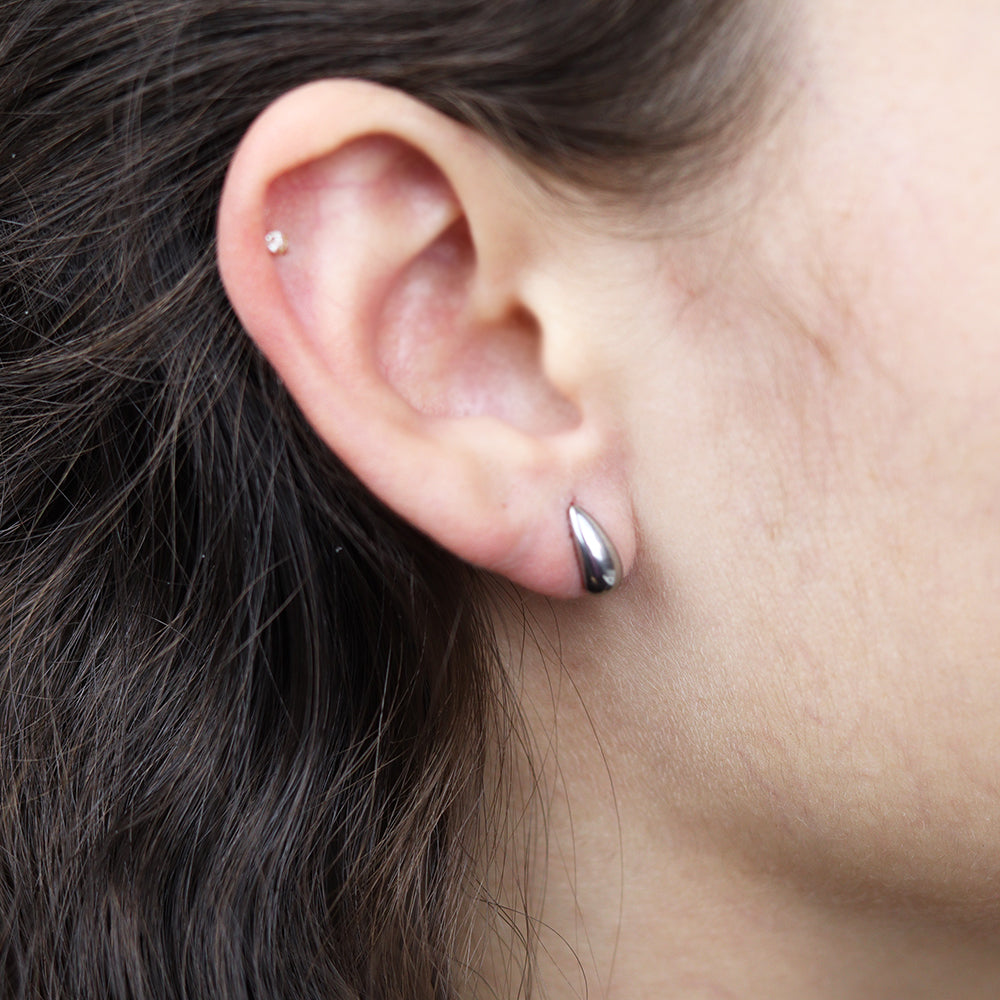 Stainless Steel Silver Plated Earrings #E7