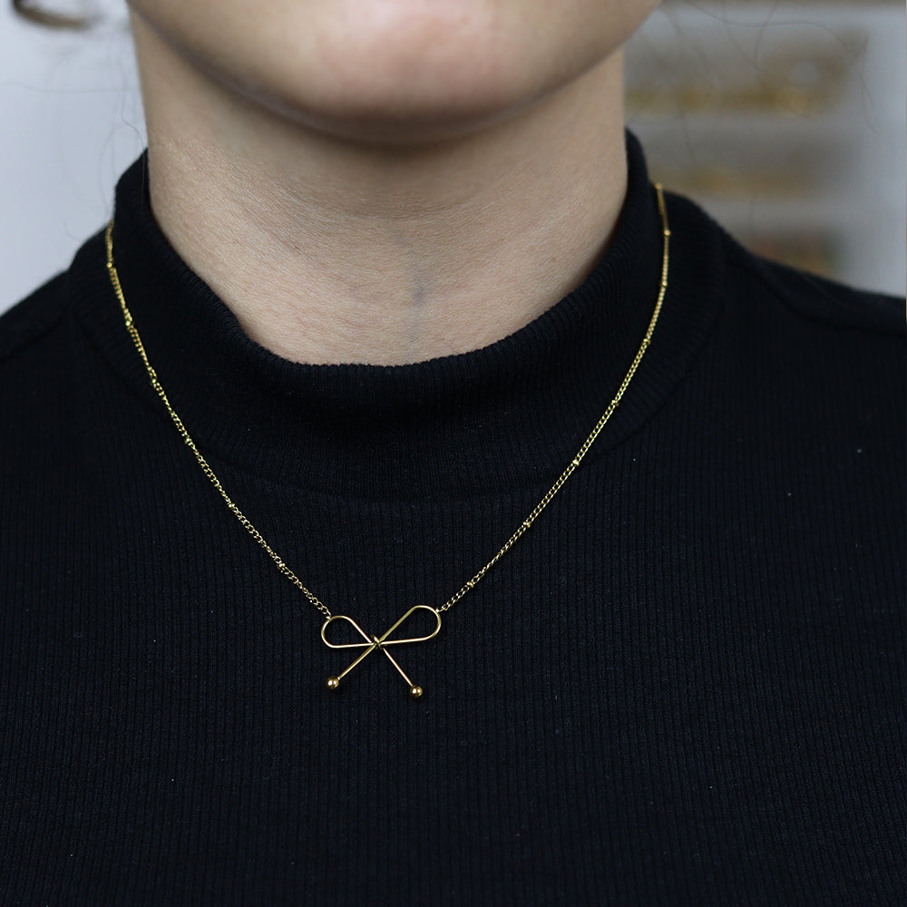 Stainless Steel Gold Plated Necklace #N14