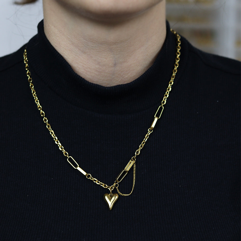 Stainless Steel Gold Plated Necklace #N21