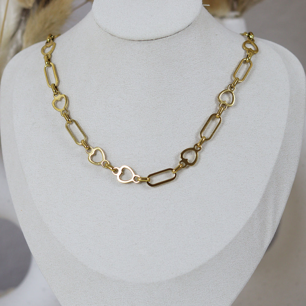 Stainless Steel Gold Plated Necklace #N31