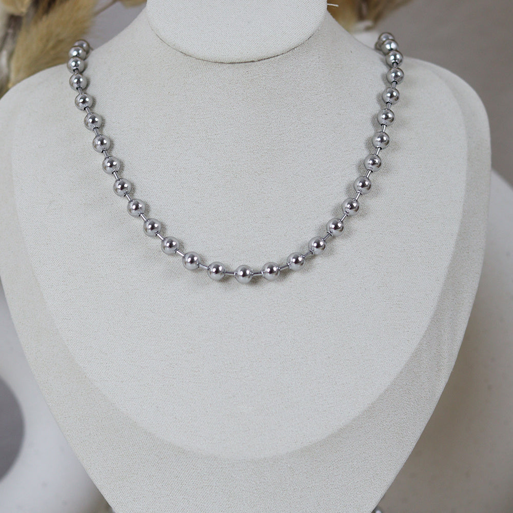 Stainless Steel Silver Plated Necklace #N47