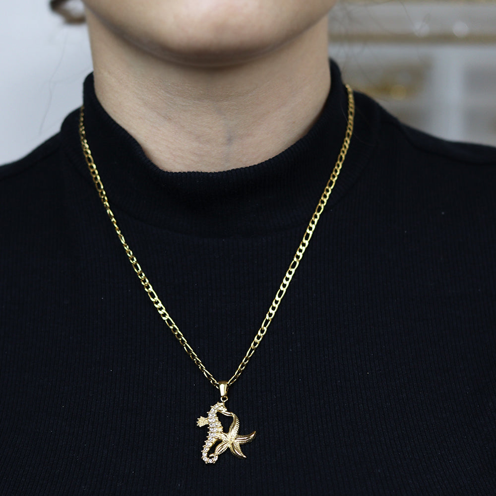 Stainless Steel Gold Plated Necklace #N53