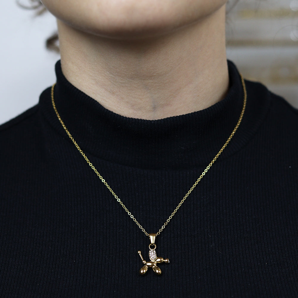 Stainless Steel Gold Plated Necklace #N54
