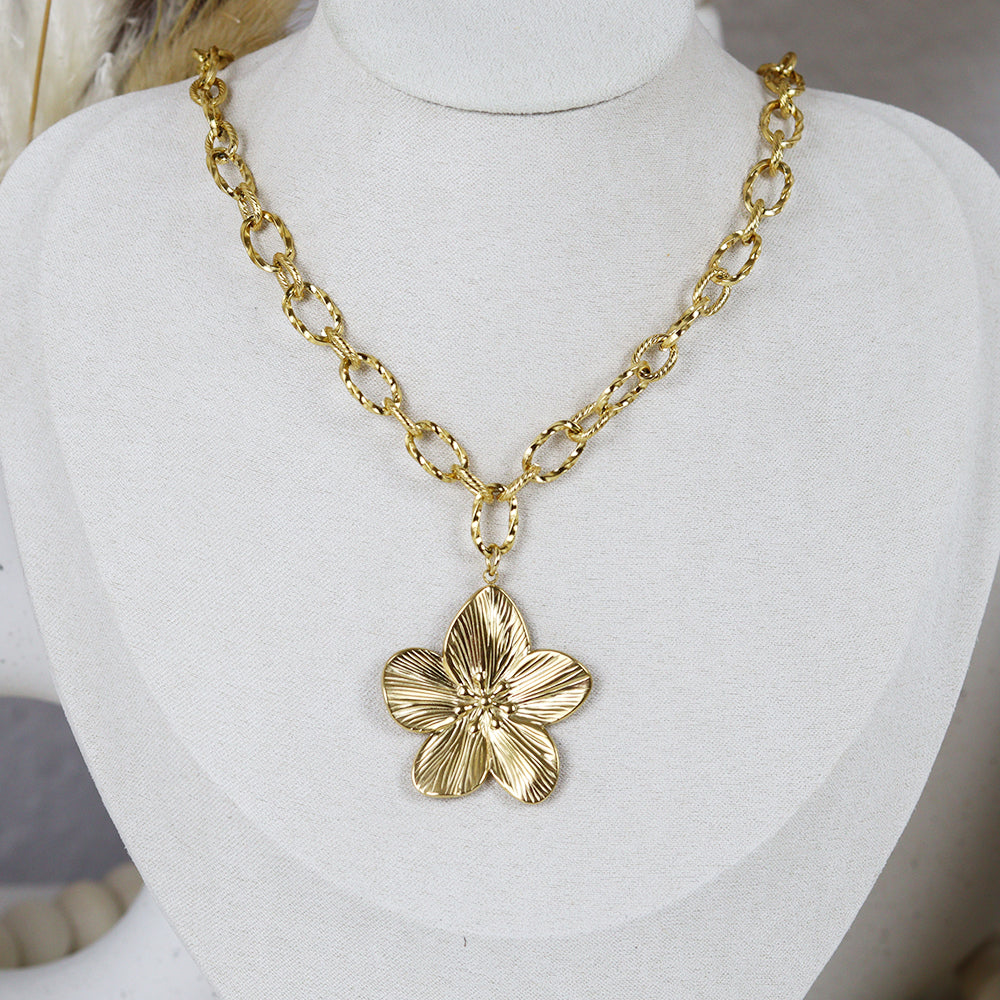 Stainless Steel Gold Plated Necklace #N66