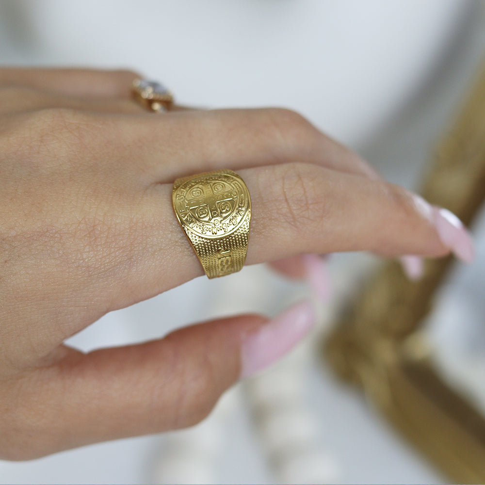 Stainless Steel Gold Plated Ring #R20