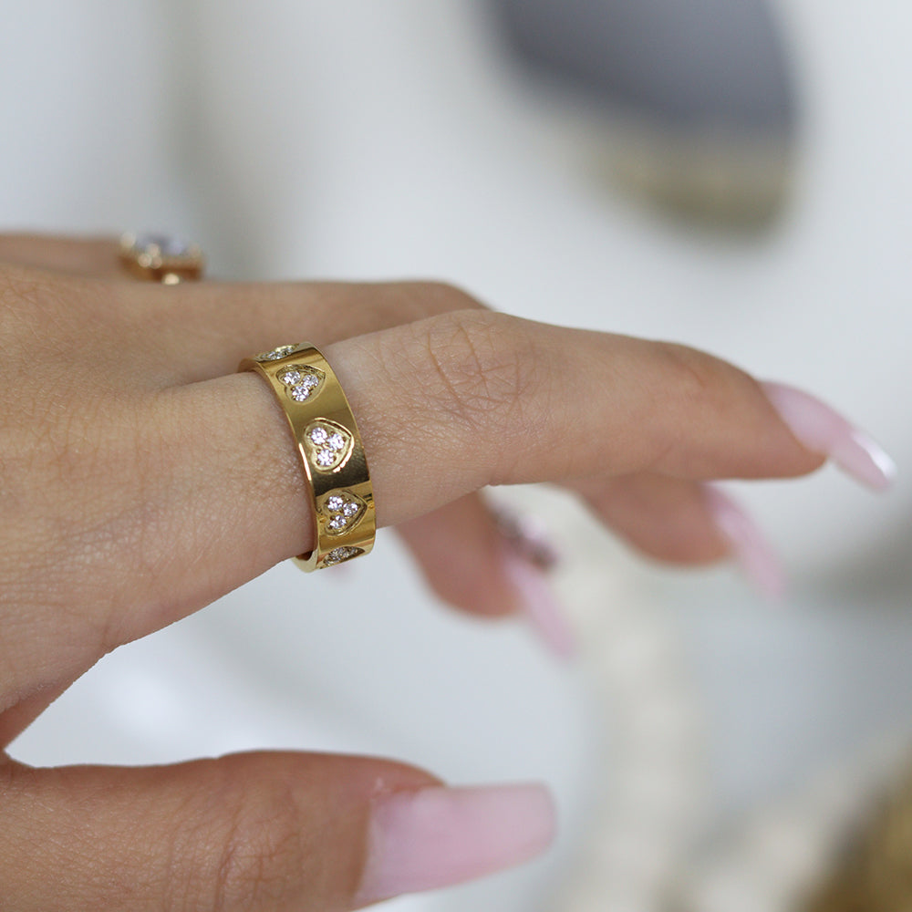 Stainless Steel Gold Plated Ring #R55
