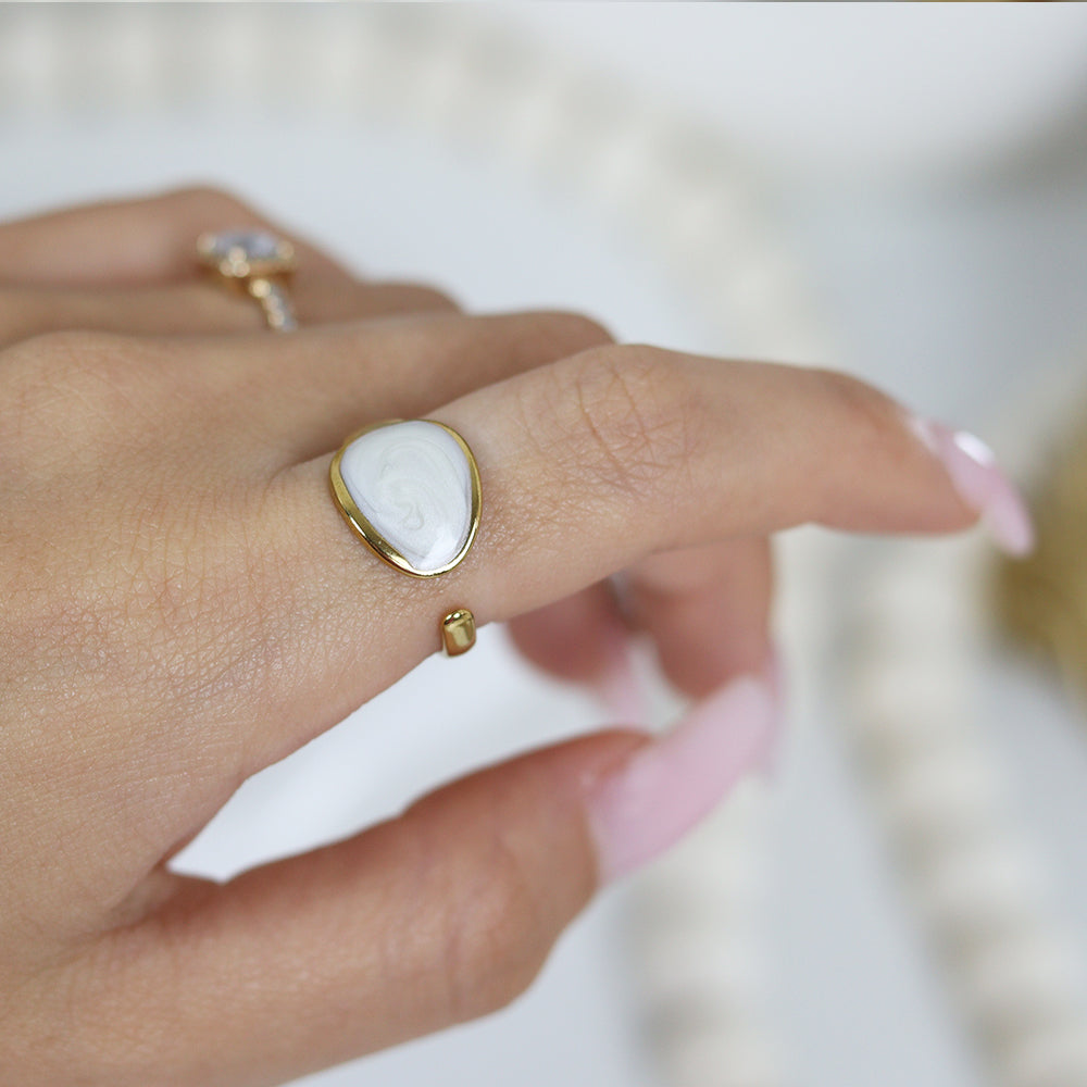 Stainless Steel Gold Plated Ring #R57