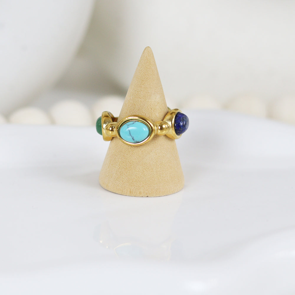 Stainless Steel Gold Plated Ring #R63