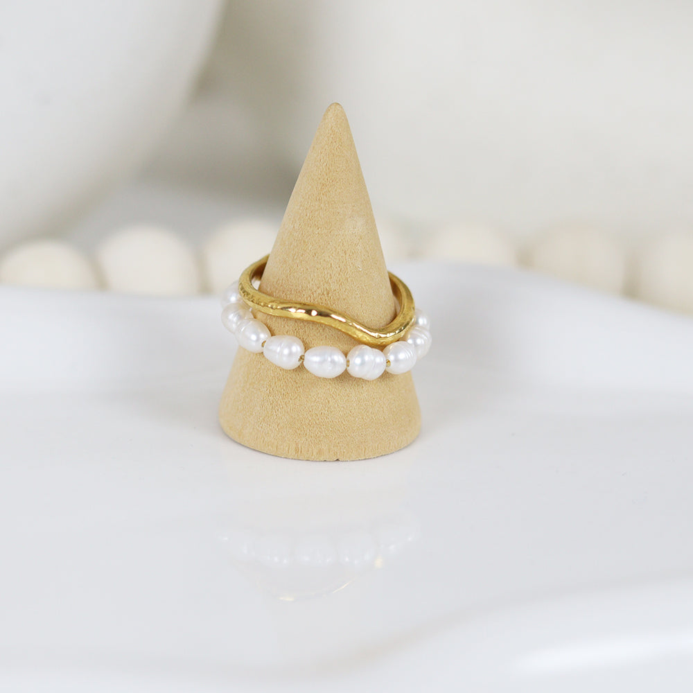 Stainless Steel Gold Plated Ring #R66