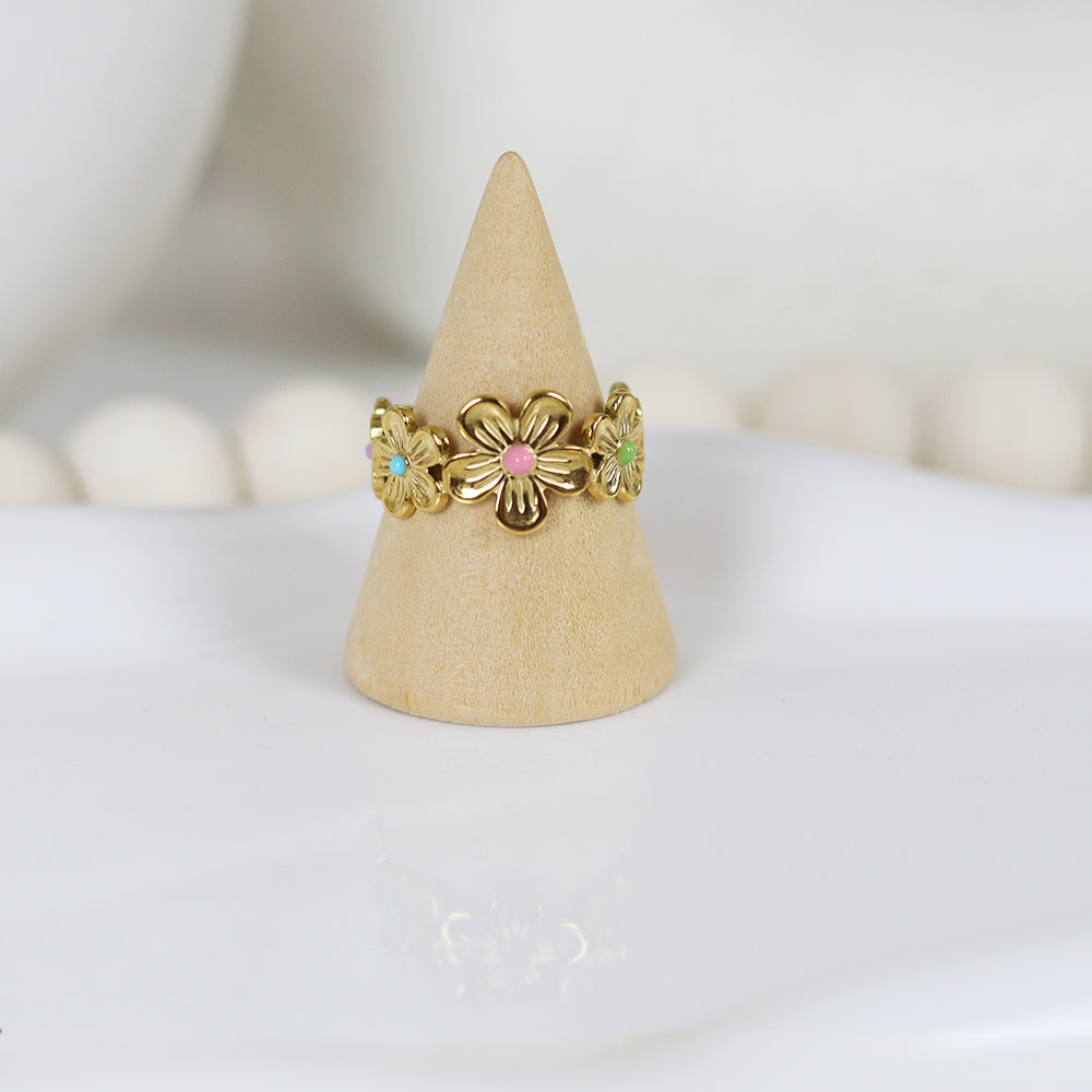Stainless Steel Gold Plated Ring #R70