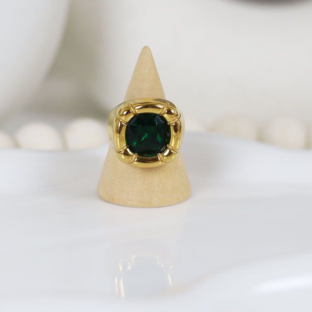 Stainless Steel Gold Plated Ring #R71