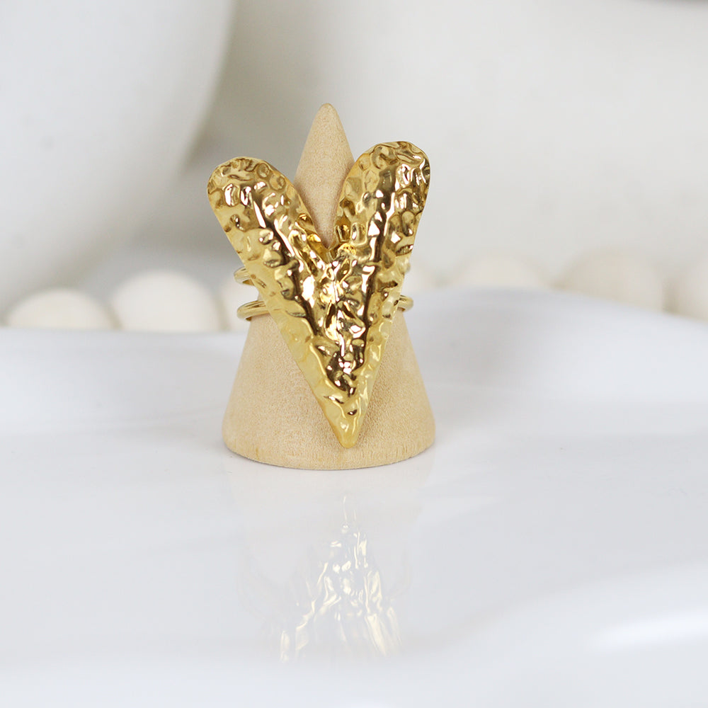 Stainless Steel Gold Plated Ring #R72