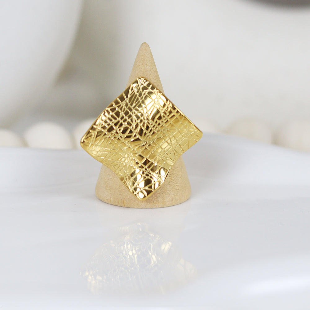 Stainless Steel Gold Plated Ring #R73