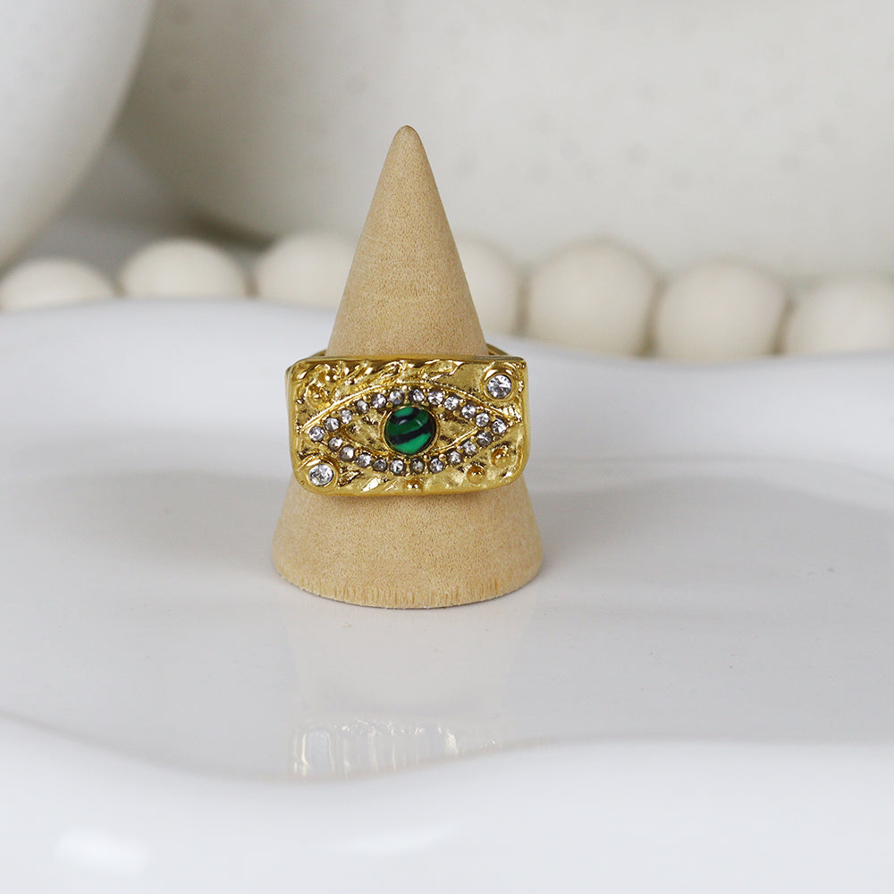 Stainless Steel Gold Plated Ring #R75