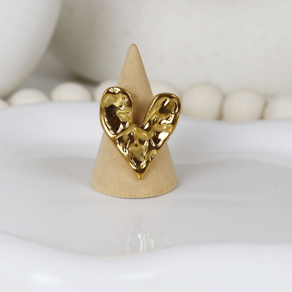 Stainless Steel Gold Plated Ring #R76