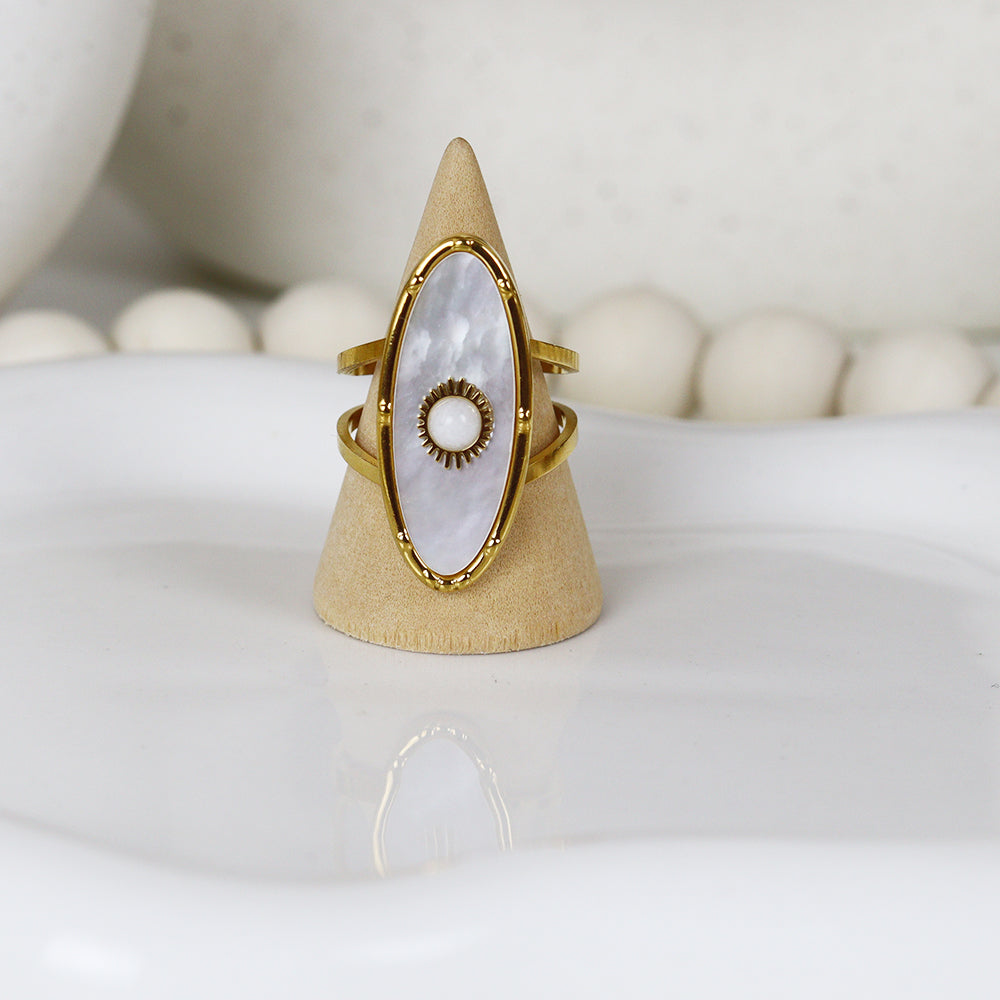Stainless Steel Gold Plated Ring #R80