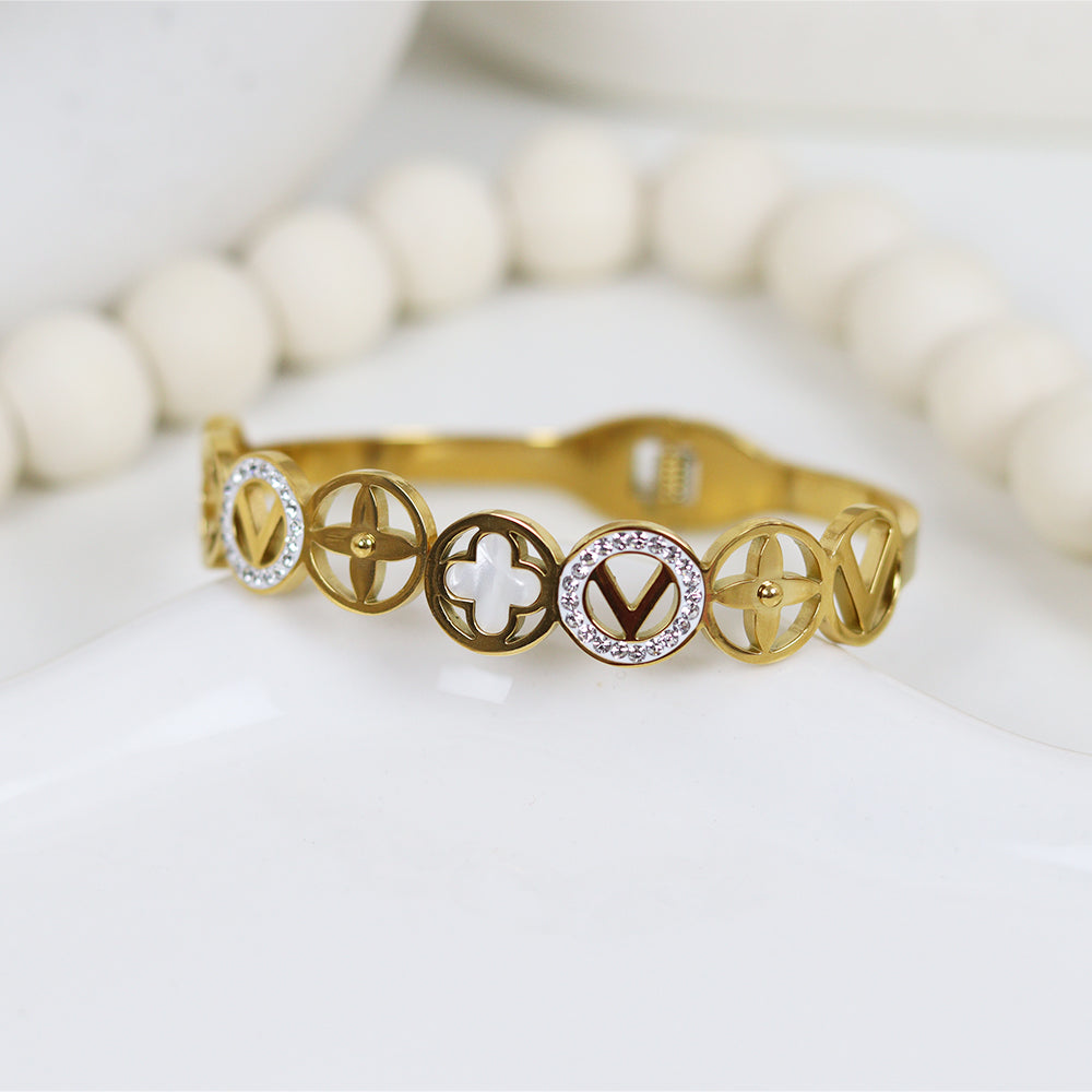 Stainless Steel Gold Plated Bracelet #B1