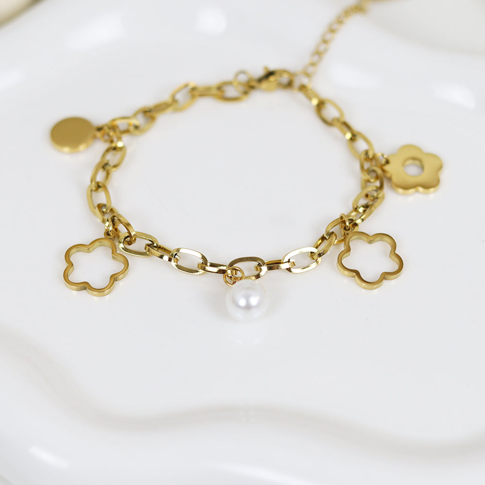 Stainless Steel Gold Plated Bracelet #B39