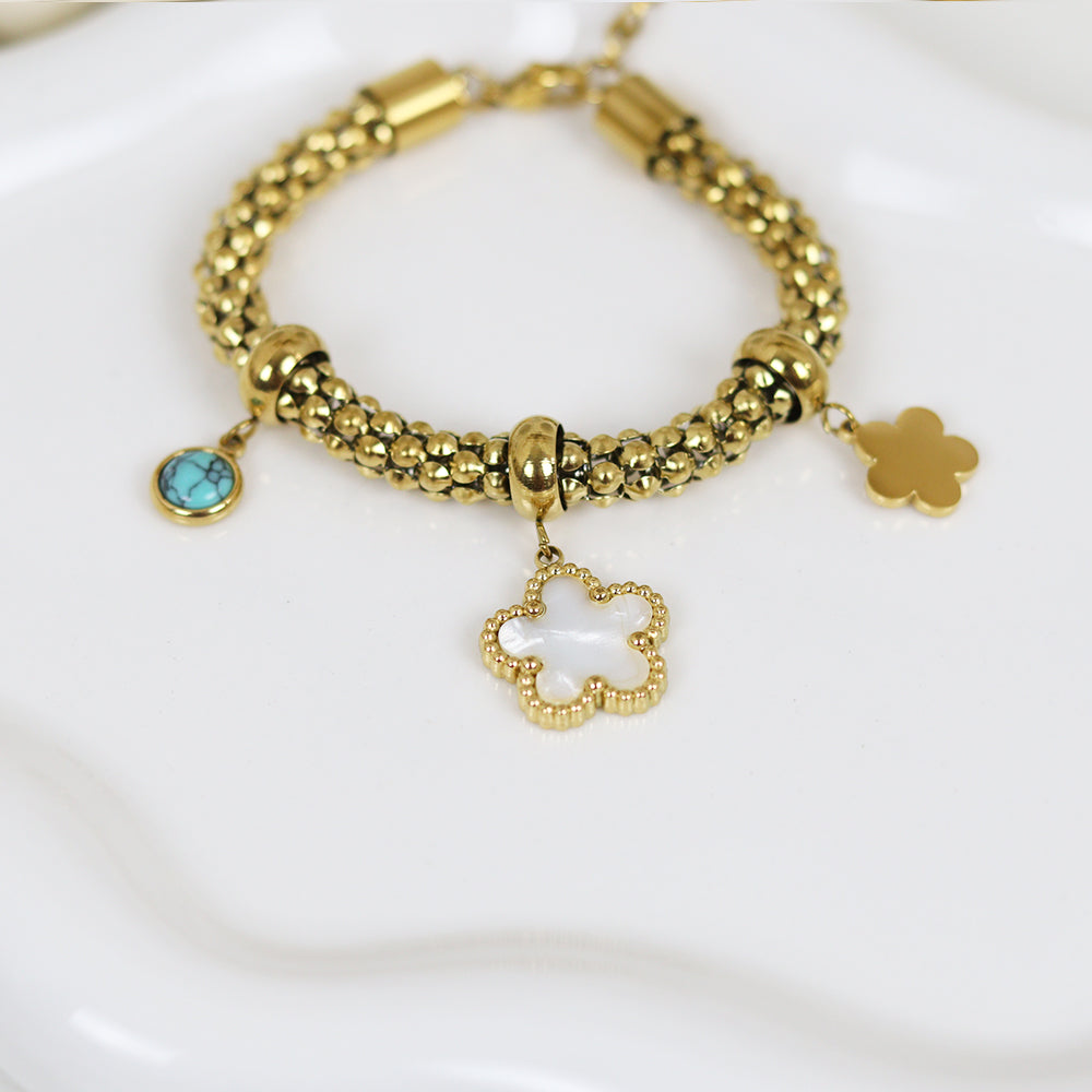 Stainless Steel Gold Plated Bracelet #B45
