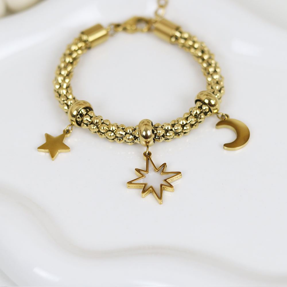 Stainless Steel Gold Plated Bracelet #B46