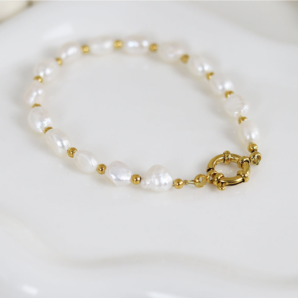 Stainless Steel Gold Plated Bracelet #B63