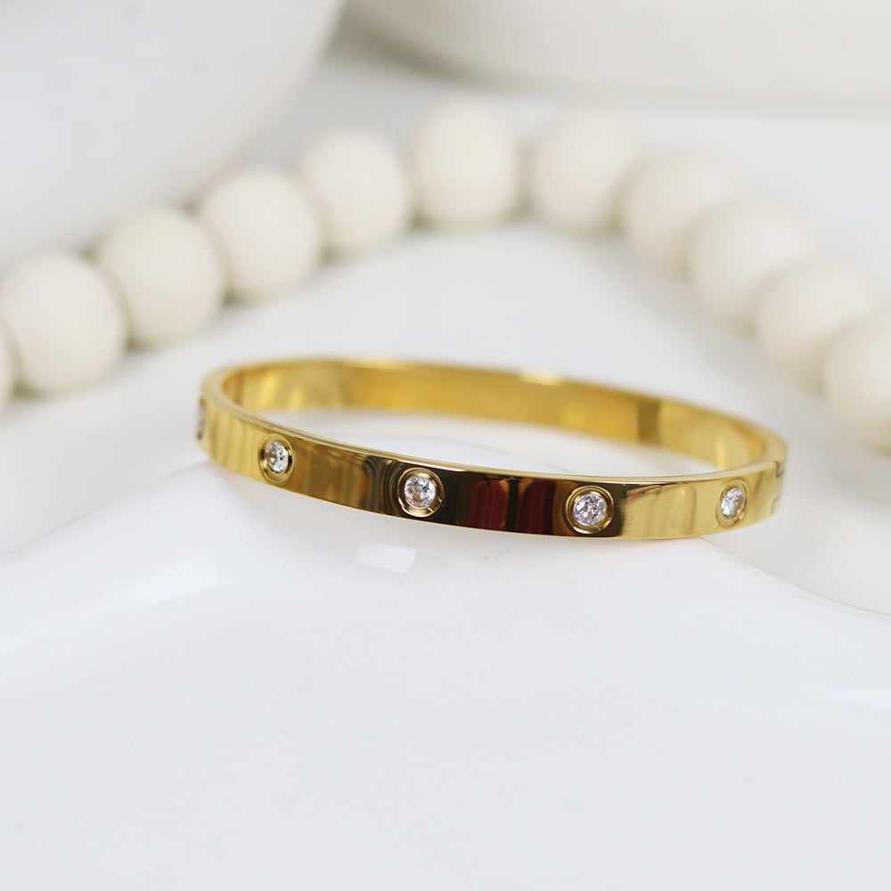 Stainless Steel Gold Plated Bracelet #B9