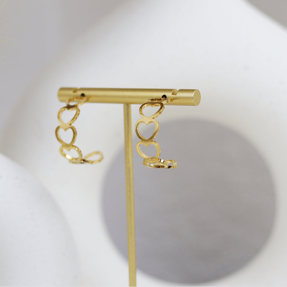 Stainless Steel Gold Plated Earrings #E8