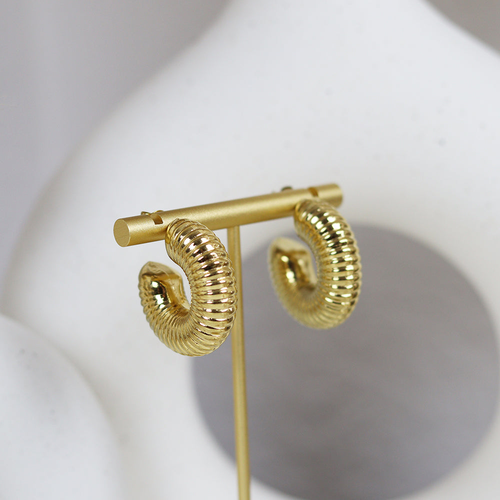 Stainless Steel Gold Plated Earrings #E9