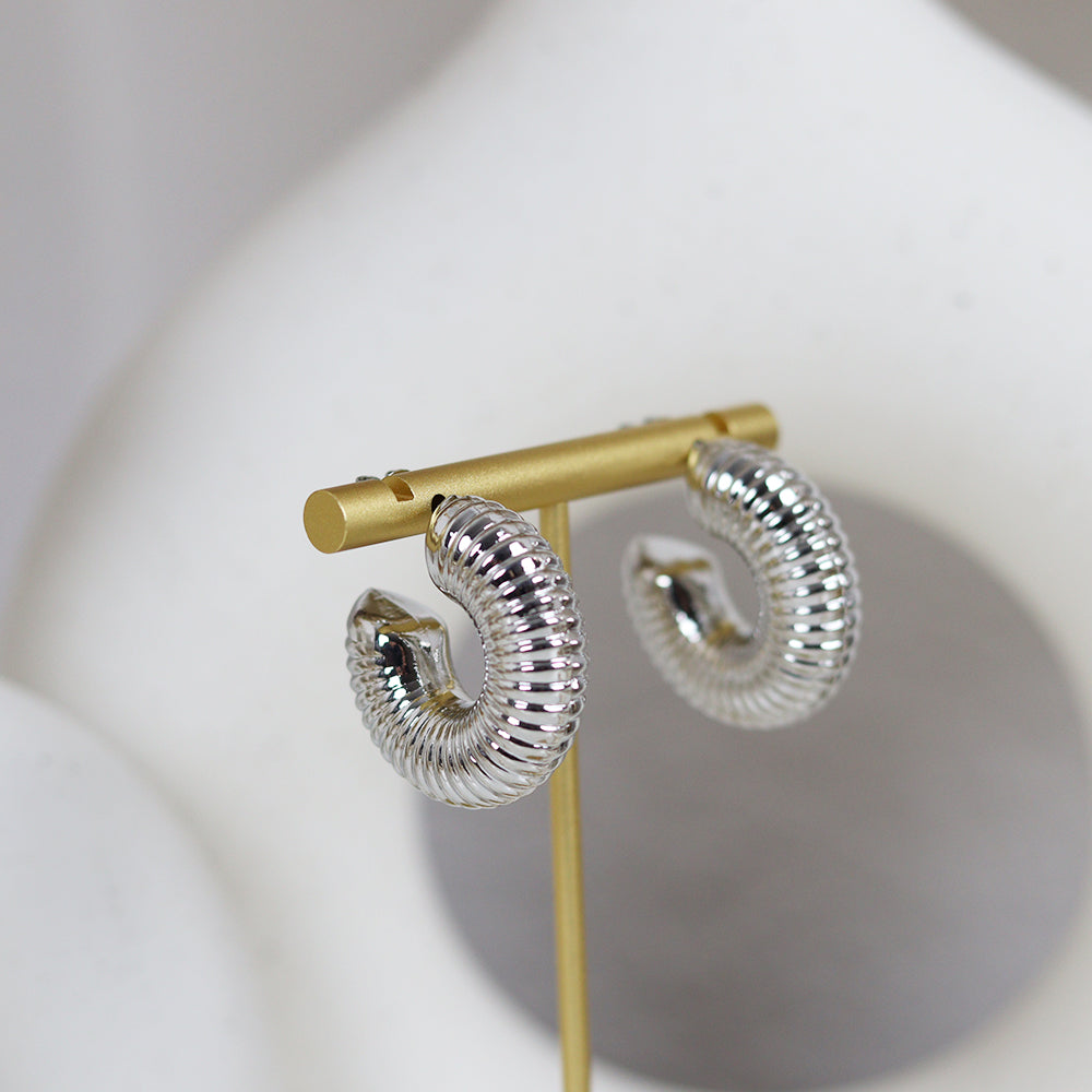 Stainless Steel Gold Plated Earrings #E13