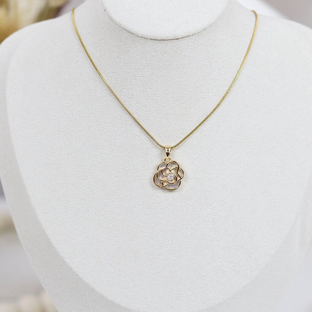 Stainless Steel Gold Plated Necklace #N16