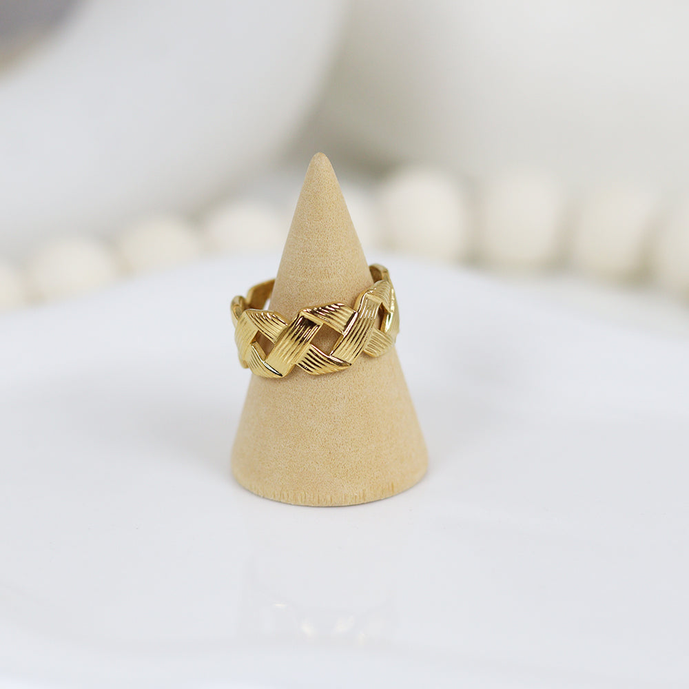Stainless Steel Gold Plated Ring #R2