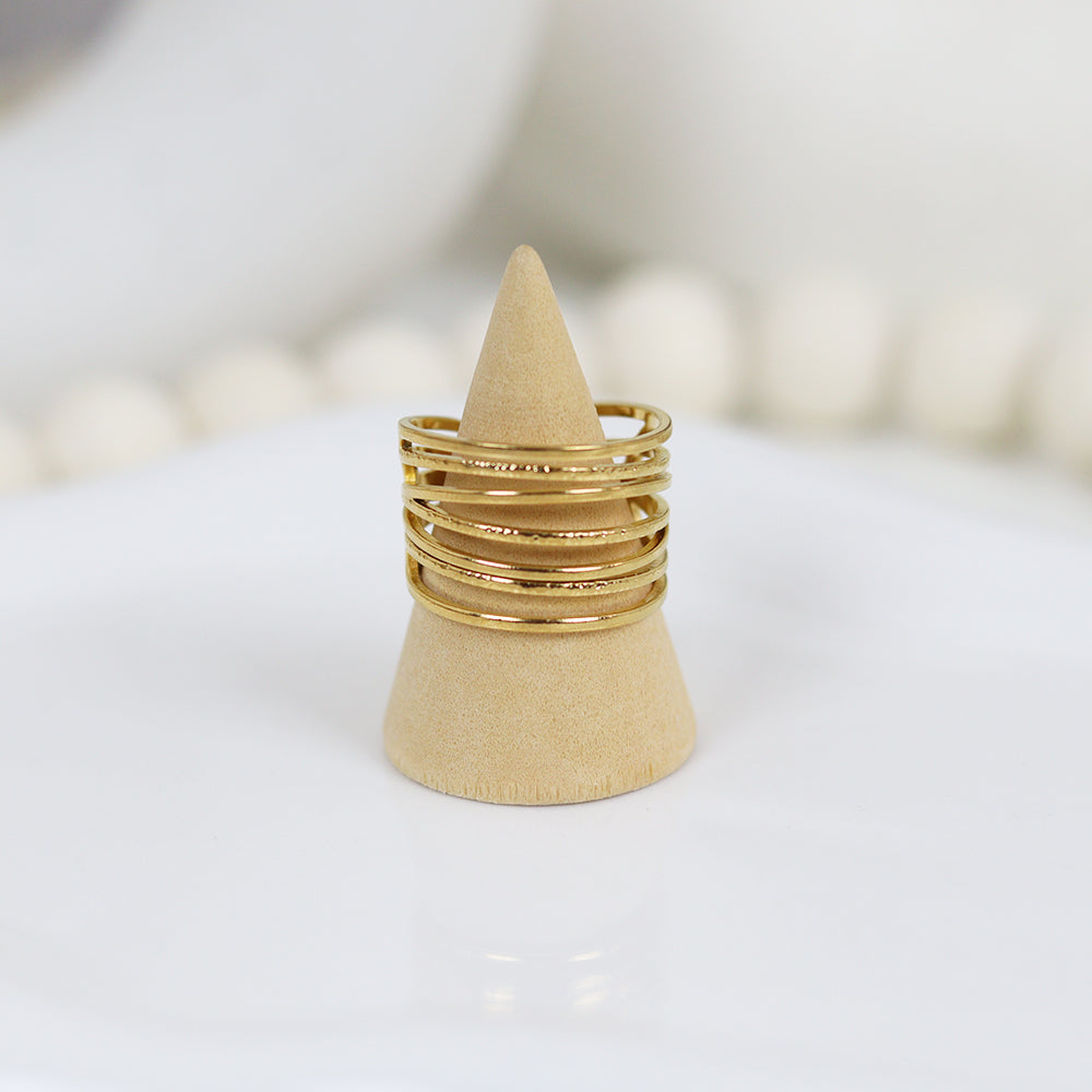 Stainless Steel Gold Plated Ring #R3