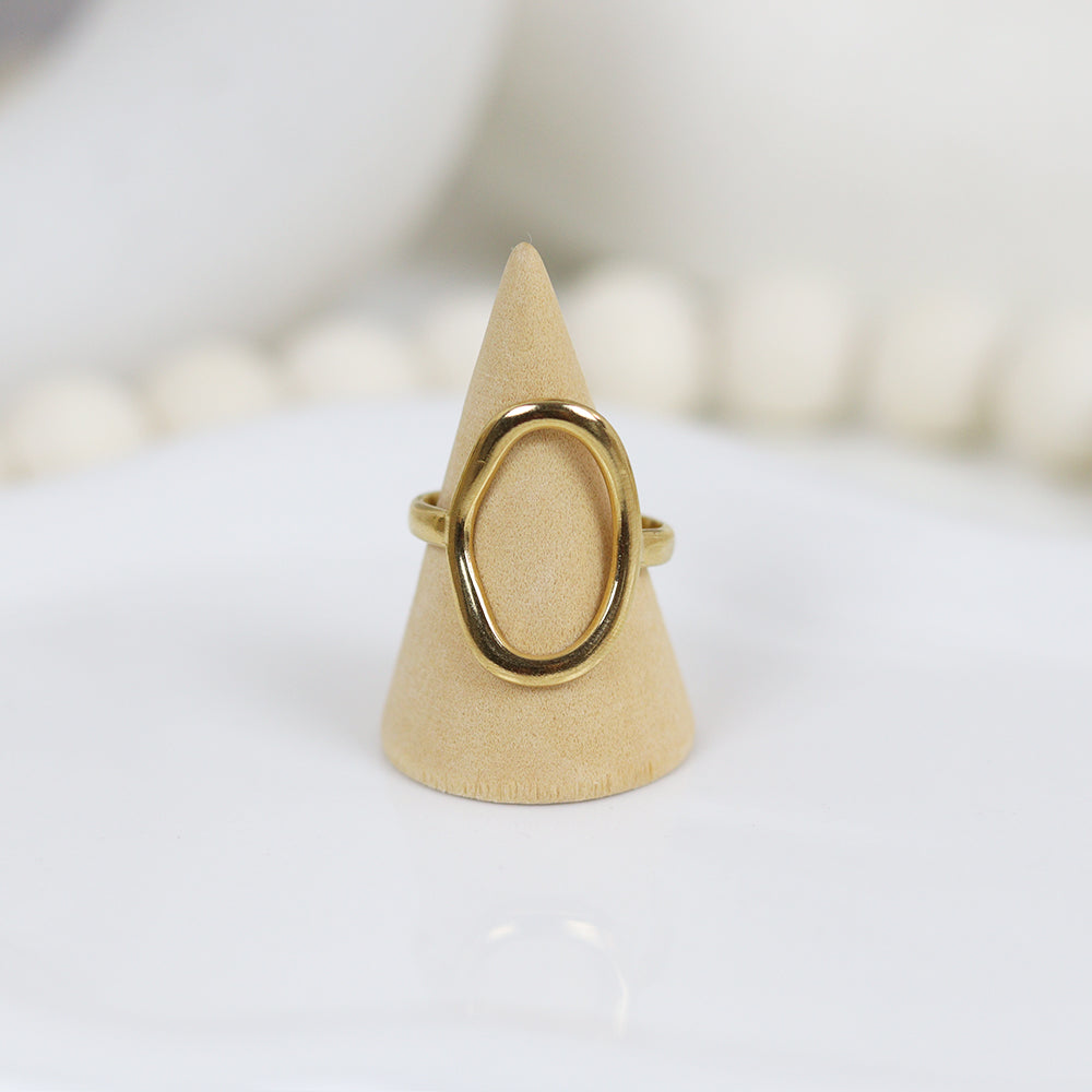 Stainless Steel Gold Plated Ring #R4