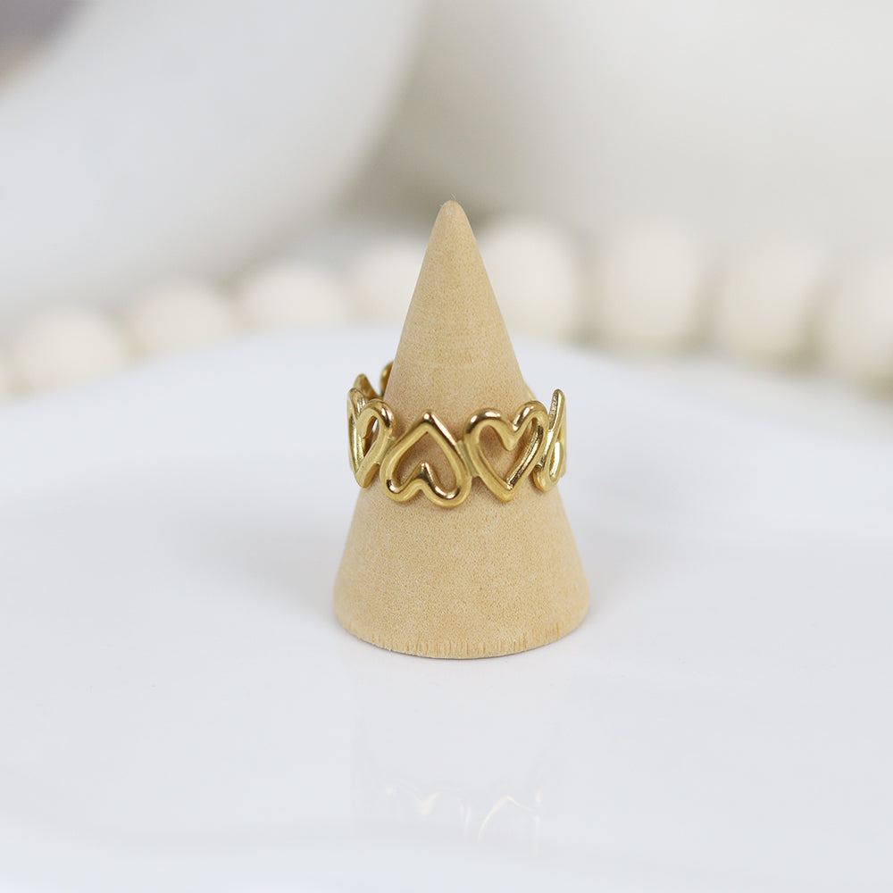 Stainless Steel Gold Plated Ring #R5