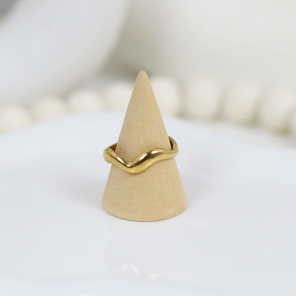 Stainless Steel Gold Plated Ring #R9