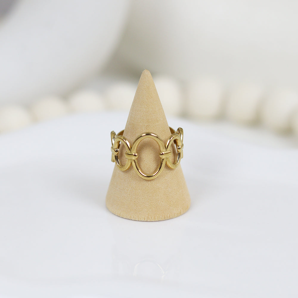 Stainless Steel Gold Plated Ring #R10
