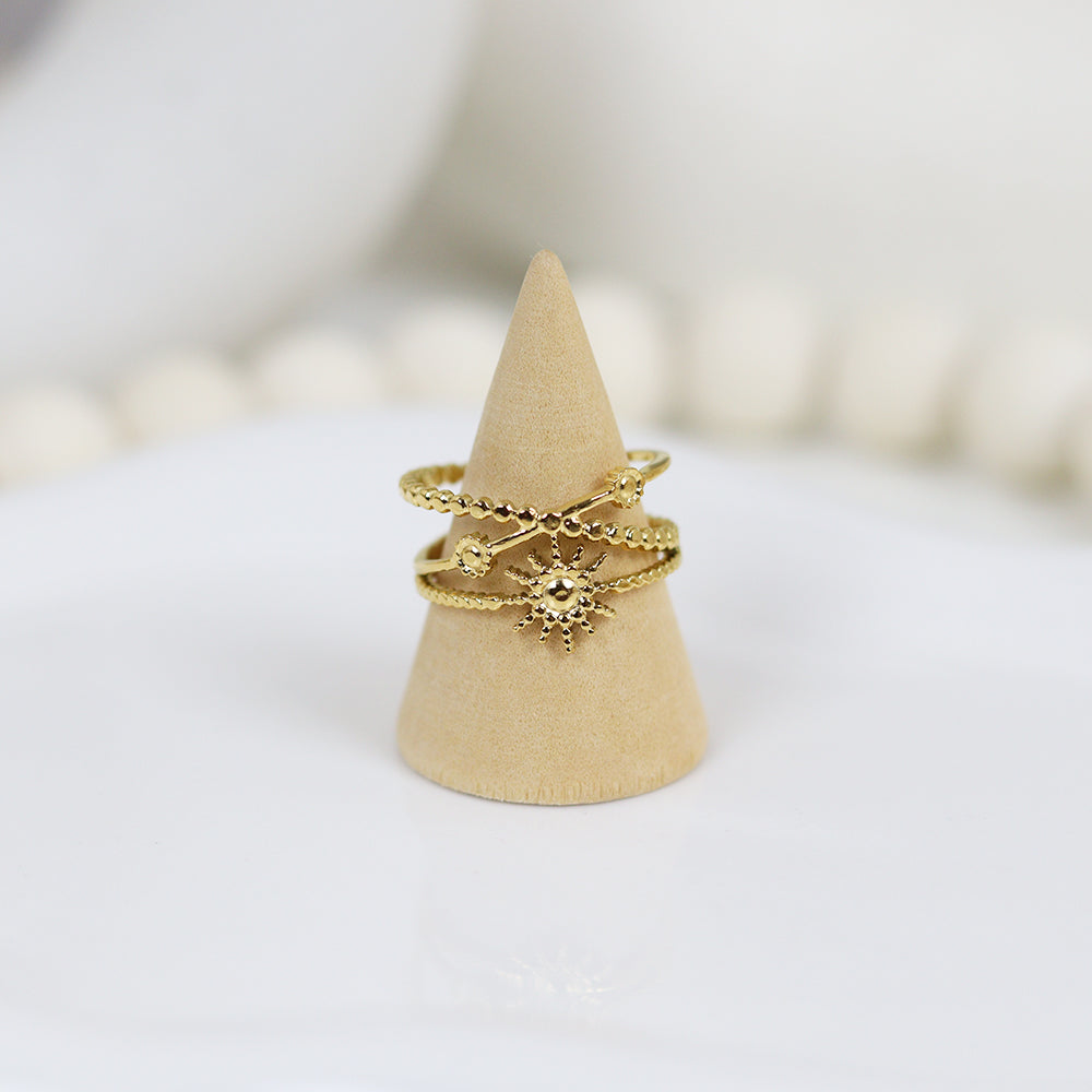 Stainless Steel Gold Plated Ring #R11