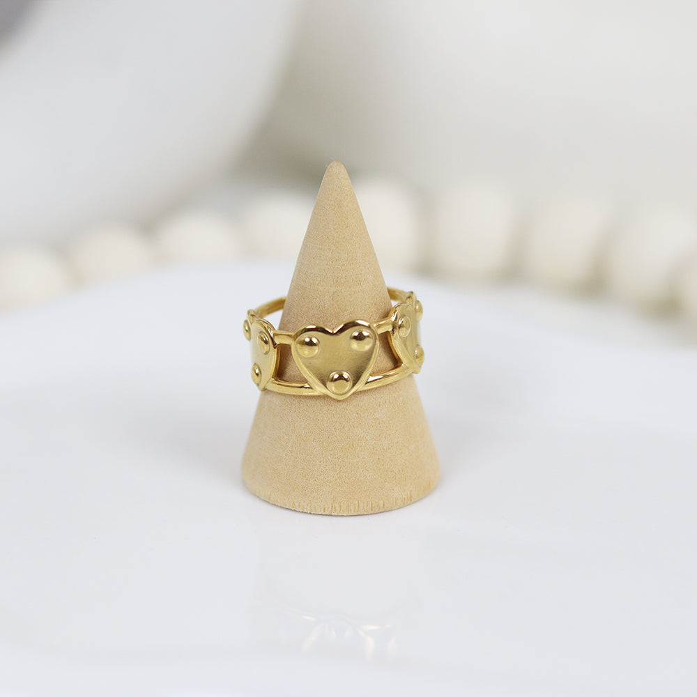 Stainless Steel Gold Plated Ring #R12